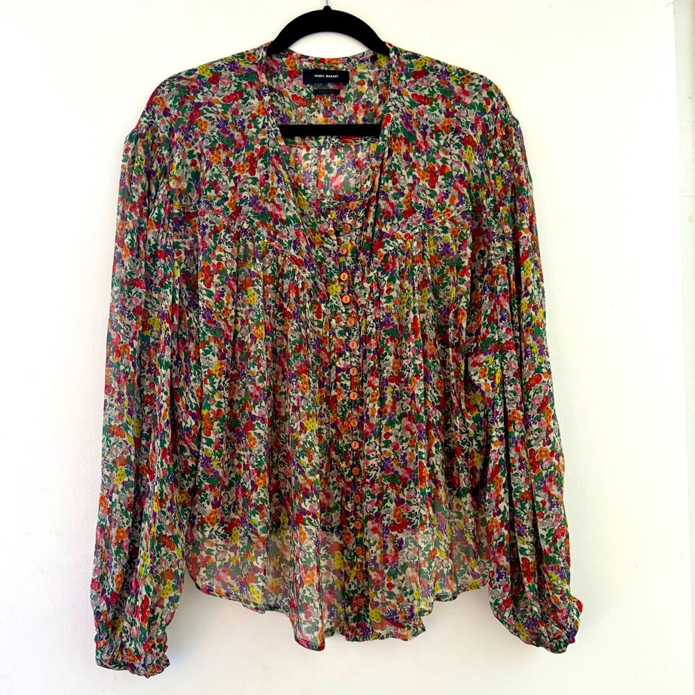 Isabel Marant Orionea Floral Print Blouse